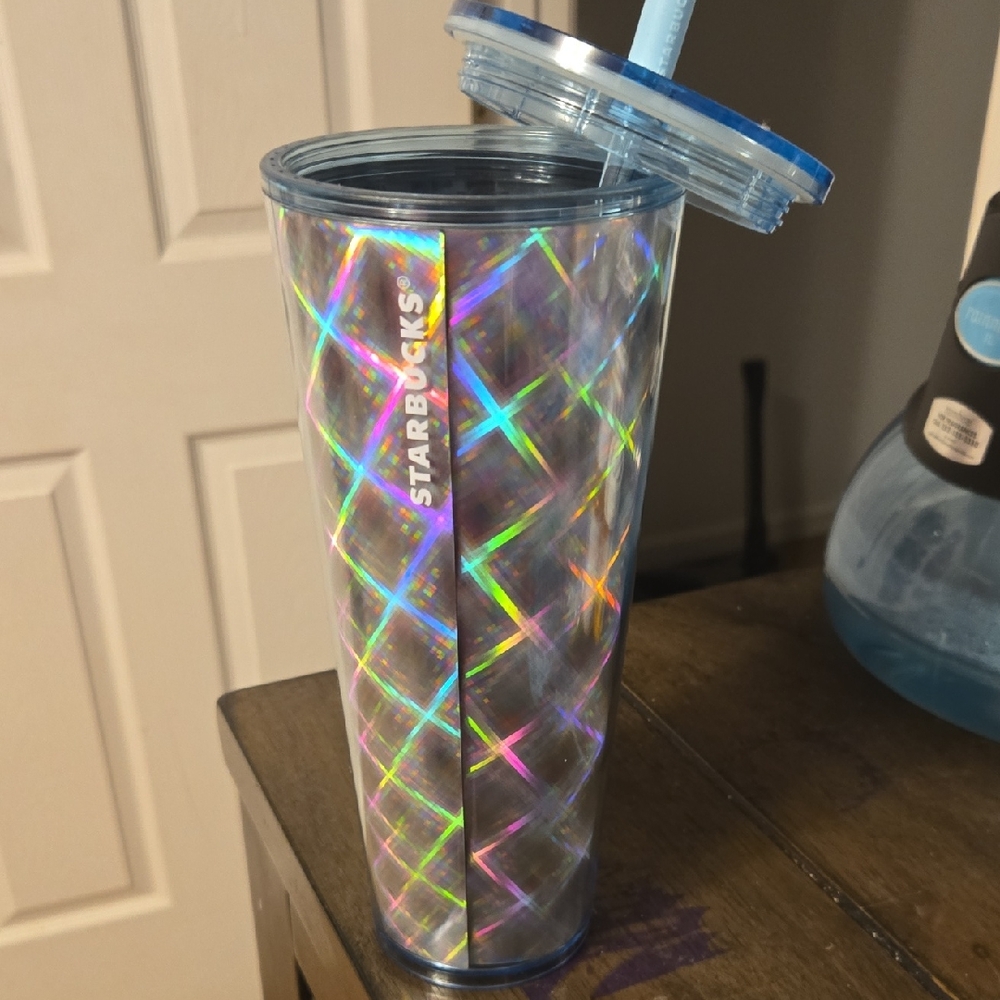 Starbucks Iridescent Blue Tumbler with Lid